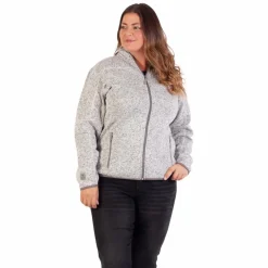 Online Steenholt Ocean Dame Fleecejakke Plus Size - Light Grey