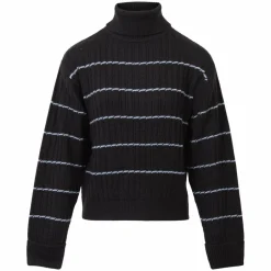 Best Steenholt Olivia Dame Striktrøje Plus Size - Black