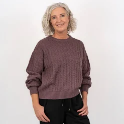 Online Steenholt Olivia Dame Striktrøje - Flint