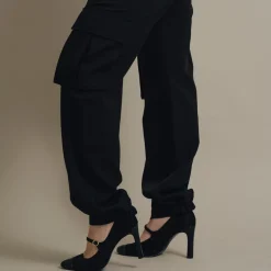 Outlet Steenholt Sharon Dame Cargobukser Plus Size - Black