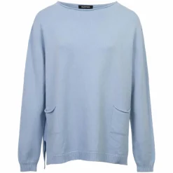Outlet Vanting Dame Striktrøje - Light Blue