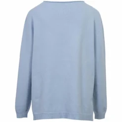 Outlet Vanting Dame Striktrøje - Light Blue