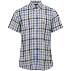 Best Vito Dayton Herre Kortærmet skjorte - Blue