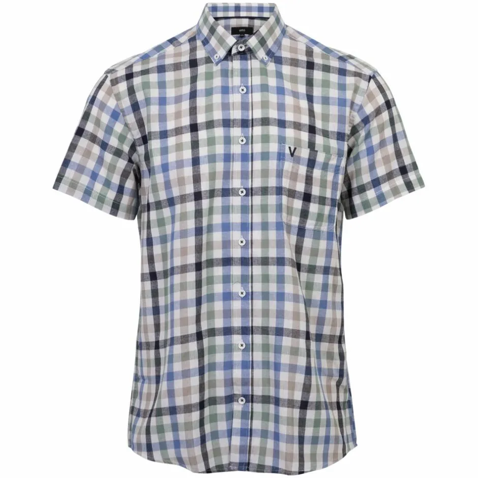 Best Vito Dayton Herre Kortærmet skjorte - Blue