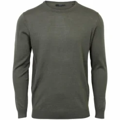 Clearance Vito Gordon Herre Striktrøje i merinouldmix - Army Green mix