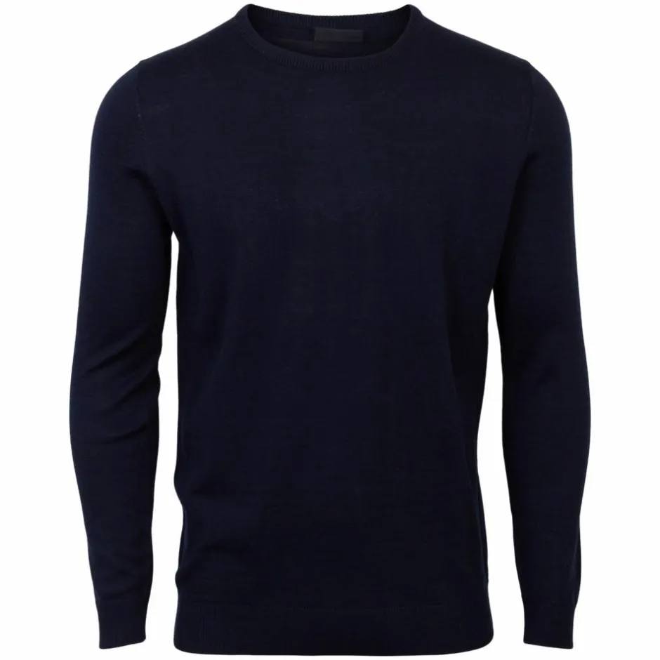 Sale Vito Gordon Herre Striktrøje i merinouldmix - Dk. Navy