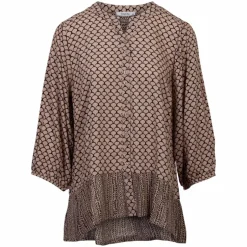 Online ZbyZ Dame Bluse Plus Size - Beige