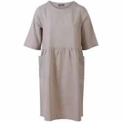 Discount ZbyZ Dame Kjole Plus Size - Beige