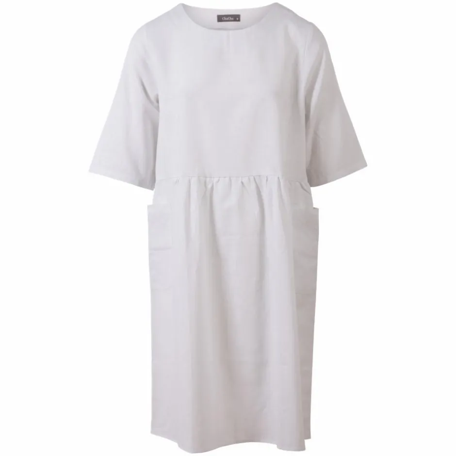 Best ZbyZ Dame Kjole Plus Size - White