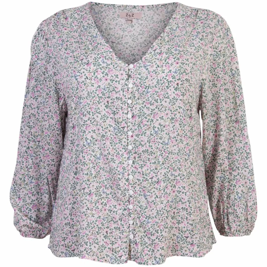 Clearance ZbyZ Dame Skjorte Plus Size - Pink