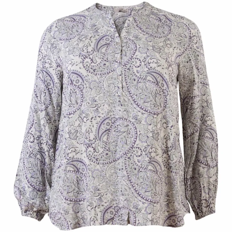 ZbyZ Etty Dame Bluse Plus Size - Purple